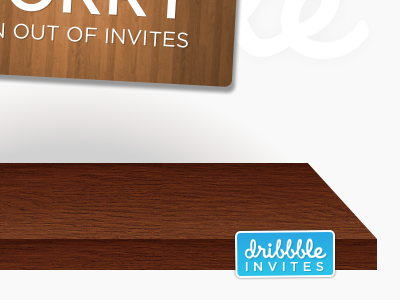 Dribbble invites shelf brown invites shelf wood