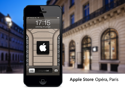 Apple Store Opéra, Paris iPhone 5 wallpaper apple building iphone paris store wall