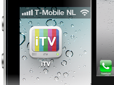 iTV icon color grey icon itv tv