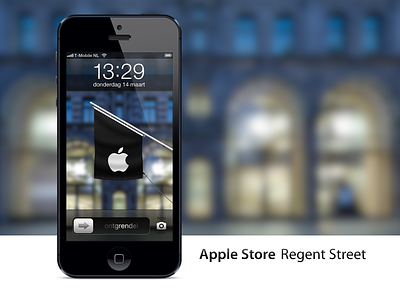 Apple Store Regent Street, London iPhone wallpaper apple black flag logo london regent street