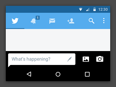Twitter - Taking advantage of the black space (experiment #2) android input navigation redesign twitter