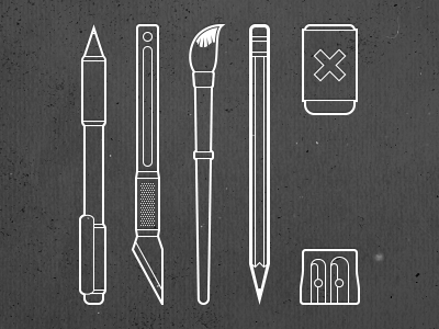 Drawing Tools graphic illustration minimalistic vector