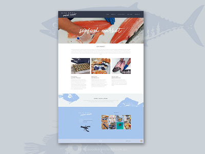 SEAFOOD MARKET brand design brand identity branding contemporary custom design illustration logo minimal organic web design web development website wordpress