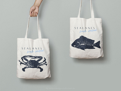 SEAFOOD MARKET brand design brand identity branding contemporary custom design illustration logo logo design organic packaging print textiles