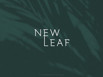 NEW LEAF brand design brand identity branding contemporary design logo logo design minimal simple typography