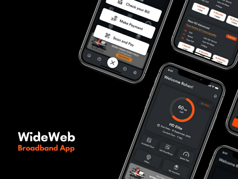 Broadband App Concept by Megha Janardhanan on Dribbble