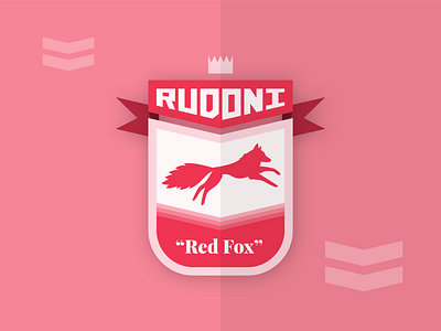 Rudoni Family Badge animal badge badge design badge logo car crest design emblem family fox italian italy kitsune logo modern red shield sports sticker vector