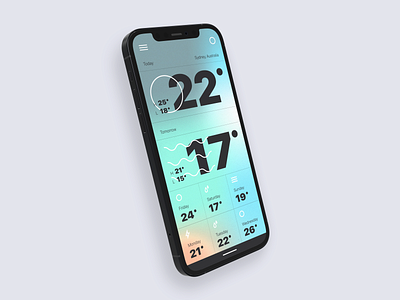 Minimal Weather App app app design clean clean ui design illustration minimal simple ui vector weather weather app weather icon