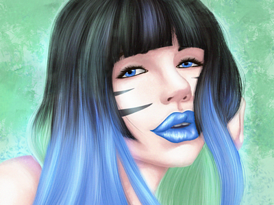 Lily Russo adobe becbarts blue digital art firly green lily russo paintable photoshop the ties that bind webcomic webtoon canvas