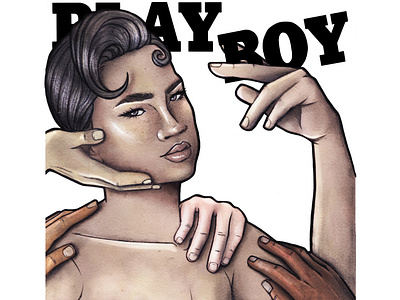 Mock-up Playboy Cover bretman rock digital diversity editorial gouache illustration ink lgbtq magazine cover mockup painting photoshop playboy playboy magazine traditional watercolor