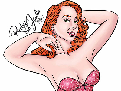 Ruby Joule - Spot adobe burlesque bust design digital digital art illustration photoshop portrait