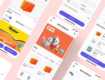 BTS WORLD SHOP app bts design shop ui ux