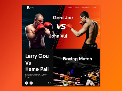 Boxxing UI Design (1) app app design boxer boxing branding design ui uiux ux web webdesign webdesigner website