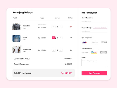 Keranjang Belanja branding design ui uiux ux web website