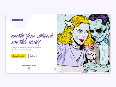 UI design Landing Page for website Graffiti