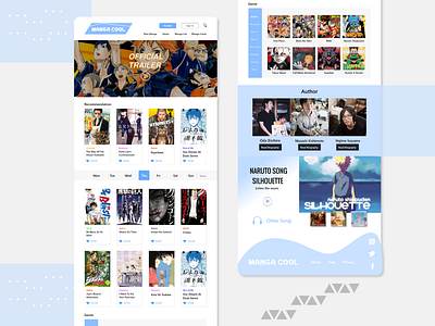 UI Website Design For Manga Lovers