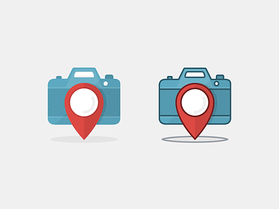 Icon for app SpotPic cam camera flat icon map photo photography pin vector