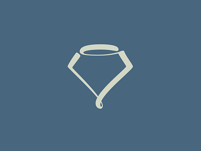 Single stroke diamond logo