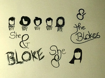 She and the Blokes - Logosketches