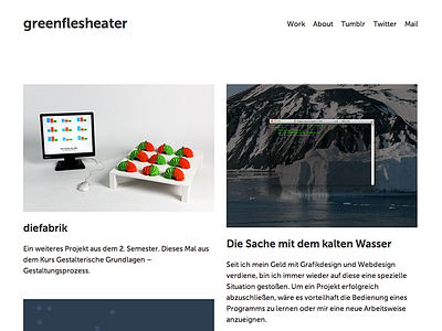 GreenFleshEater.com November14 blog bremen grid portfolio webdesign