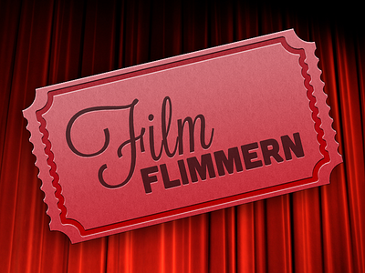 Filmflimmern Logodesign film flimmern logo movie podcast