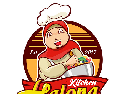 Kitchen Halona Logo design flat illustration logo vector