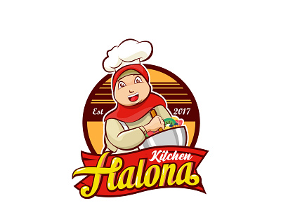 Kitchen Halona Logo branding design flat illustration illustrator logo vector