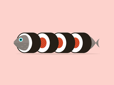 Something's cooking (WIP) animal animation colours design digital fish flat food illustration paster sushi vector