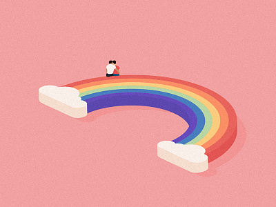 Love is love 🌈 design digital editorial flat illustration love pastel pride rainbow summer vector