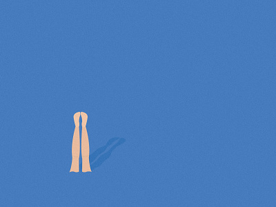 Into the blue blue design digital editorial flat illustration minimal pastel summer swimming vector