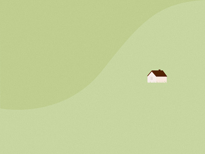 Cornwall clean cornwall cottage countryside english flat grass green hills house illustration illustrator minimal seaside vector