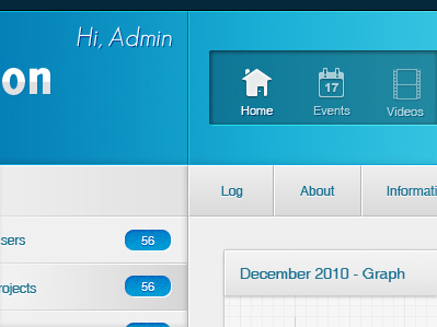 Avion admin blue dashboard ui