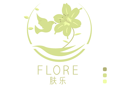 化妆品FLORE 肤乐logo设计