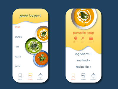 plate recipes app branding cooking app plate recipes ui ux vector