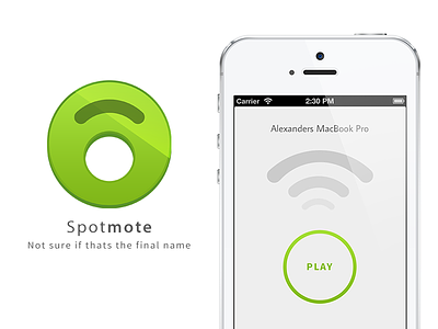 Spotmote UI & Logo icon iphone logo remote spotify ui