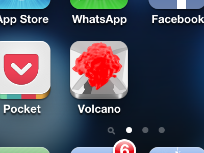 Volcano App Icon app chrome icon ios iphone metal volcano