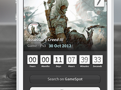 Detail View Closeup app countdown ios iphone ui