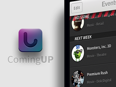 ComingUp is available now app app store countdown icon ios iphone ipod mobile navbar ui