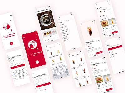 Café Coffee Day mobile application coffee app mobile application product design redesign ui design