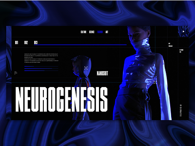 Neurogenesis concept promo typography ui uiux ux web website
