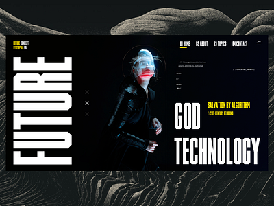 Future God concept interaction promo typography ui ux web