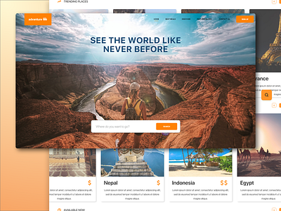 Design of a Travel Website travel travelwebsite uiux uiuxdesign