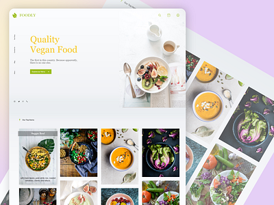 Vegan restaurant website landing page