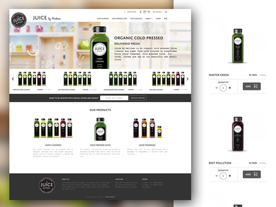 Cold Pressed Juice - E-commerce website beijing china clean cold pressed juice e commerce homepage minimal organic simple web design