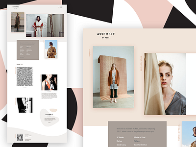 Fashion retail website abstract fashion offset pattern retail ui web design