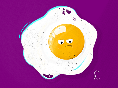 Grumpy Egg adobe fresco egg grumpy illustration