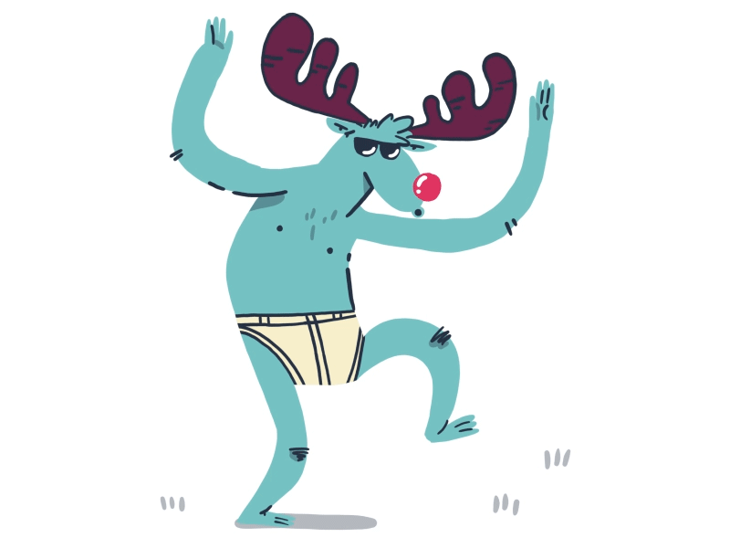 Christmas Party christmas crazy dance deer party rudolf sticker pack sunglasses underwear