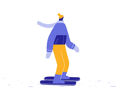 Like a pro animation december extreme festive illustration lobsterstudio mountain rail resort riding ski slide snow sport trick winter winter sports