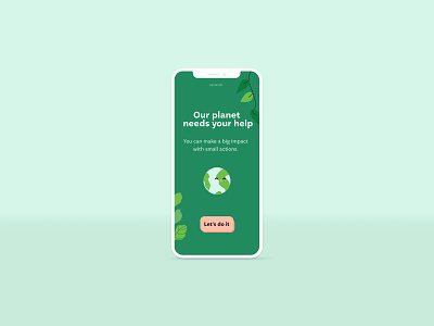 Sustainability app prototype. application climatechange design digital hack sustainability ux uxui wip