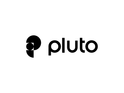 Pluto 2D logo branding flat geometric illustrator logo logomark minimal shape tech